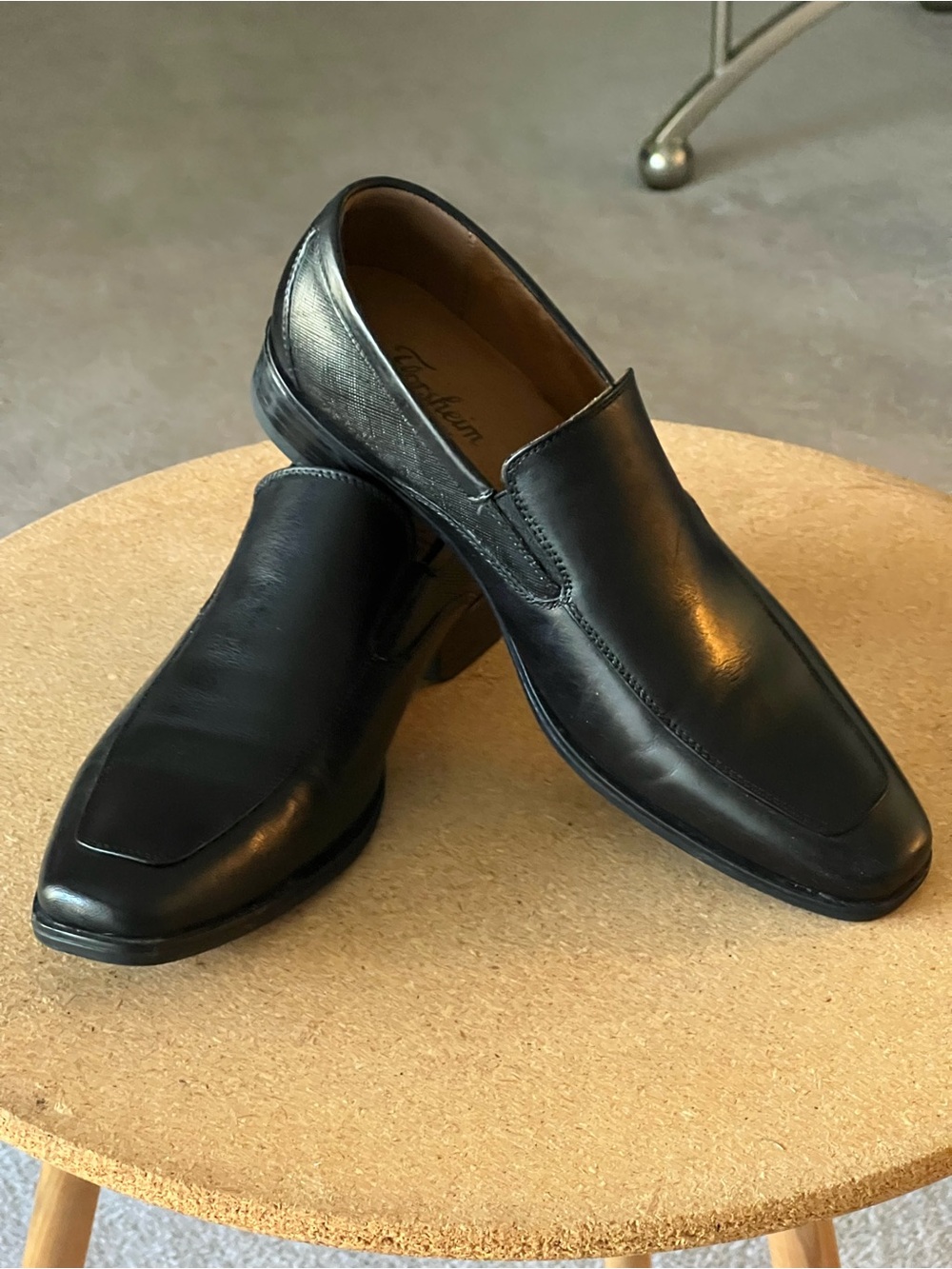 Florsheim Black Leather Slip-On Dress Loafers